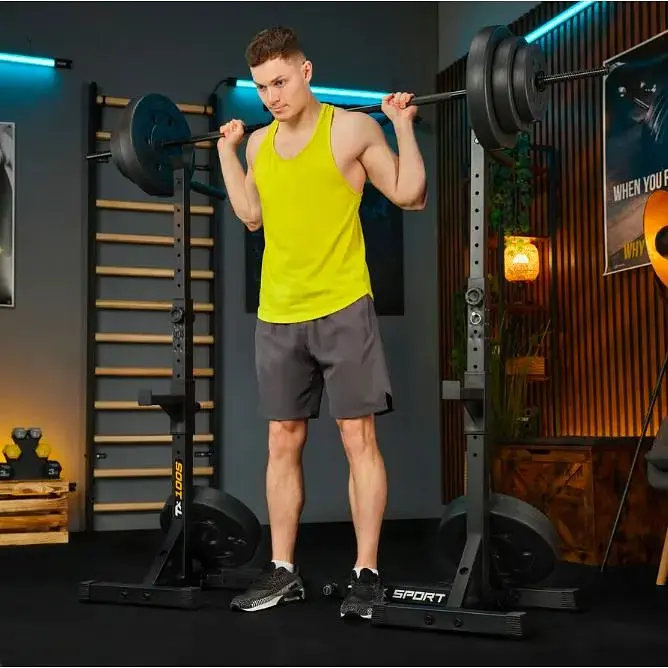 Стойки под штангу Trex Sport TX-100S регулируемые с ручками для отжиманий - фото 4