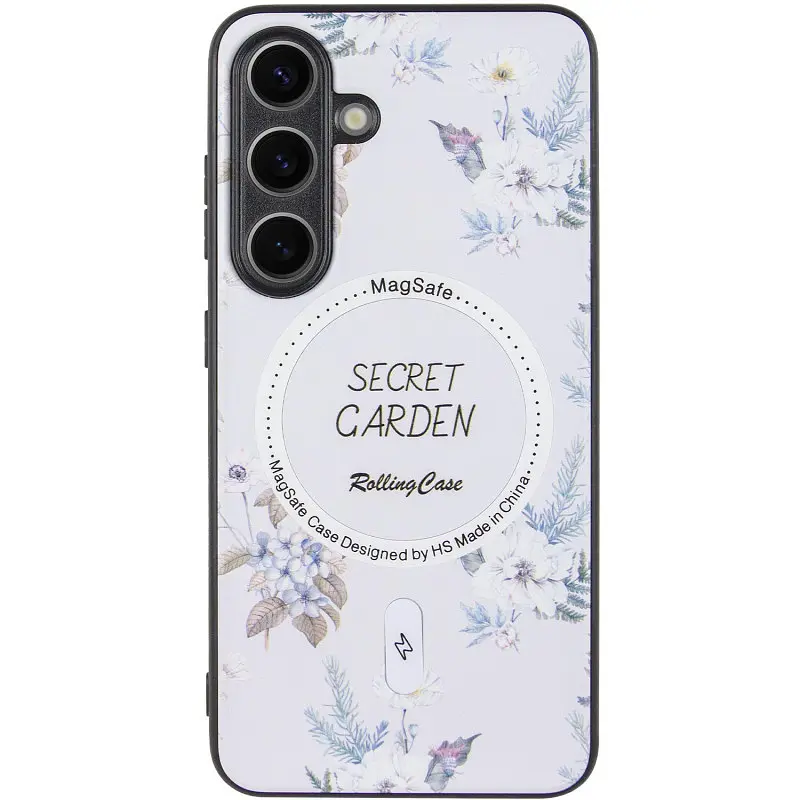 TPU+PC чохол Secret Garden with MagFit для Samsung Galaxy S23 FE White - фото 2