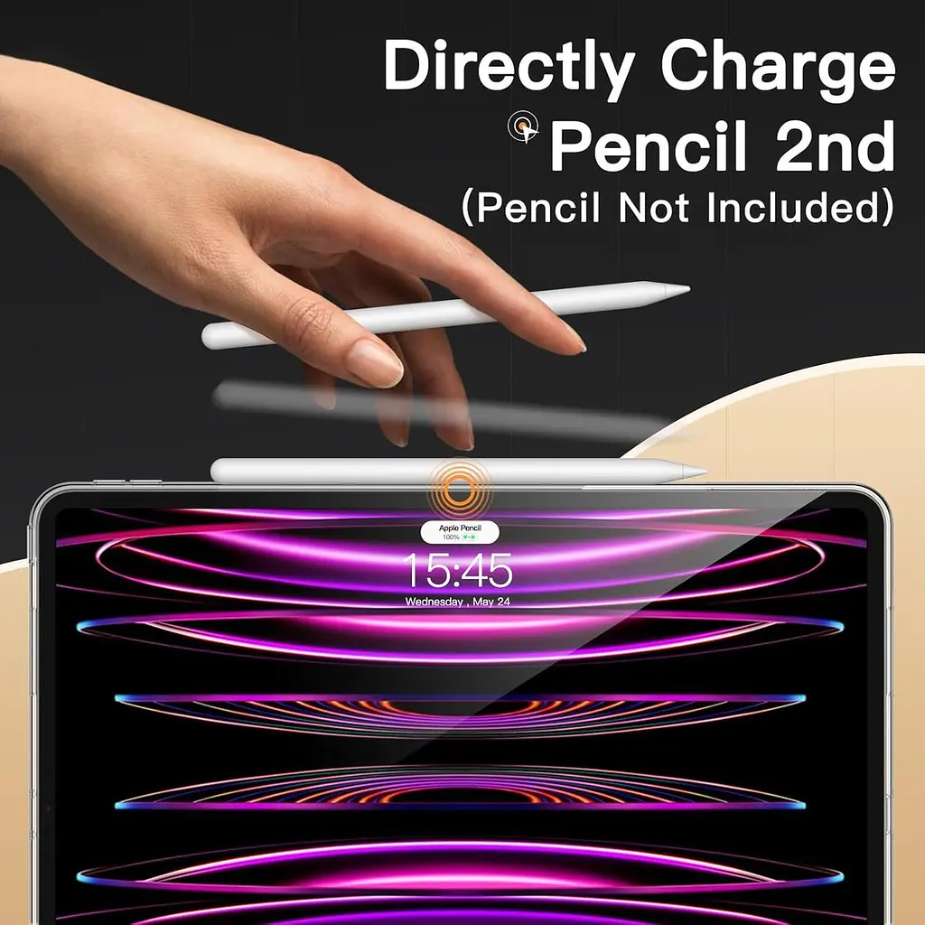 Чохол JETech для iPad Pro 12,9-дюймовий 2022/2021 (6-го/5-го покоління), м'який прозорий тонкий протиударний чохол для планшета TP - фото 6