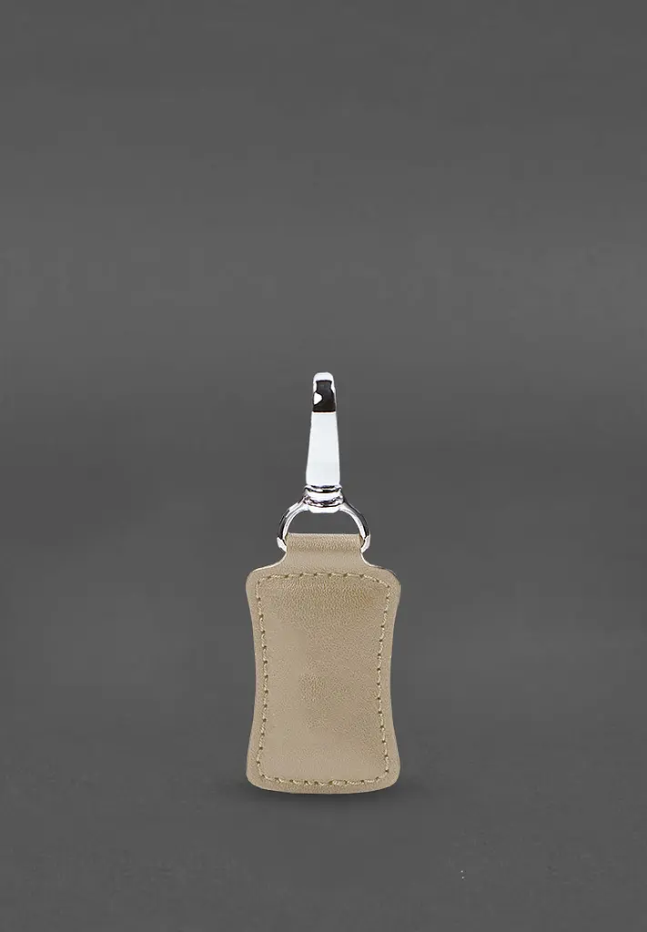 Шкіряний брелок Premium Світло-бежевий - фото 4