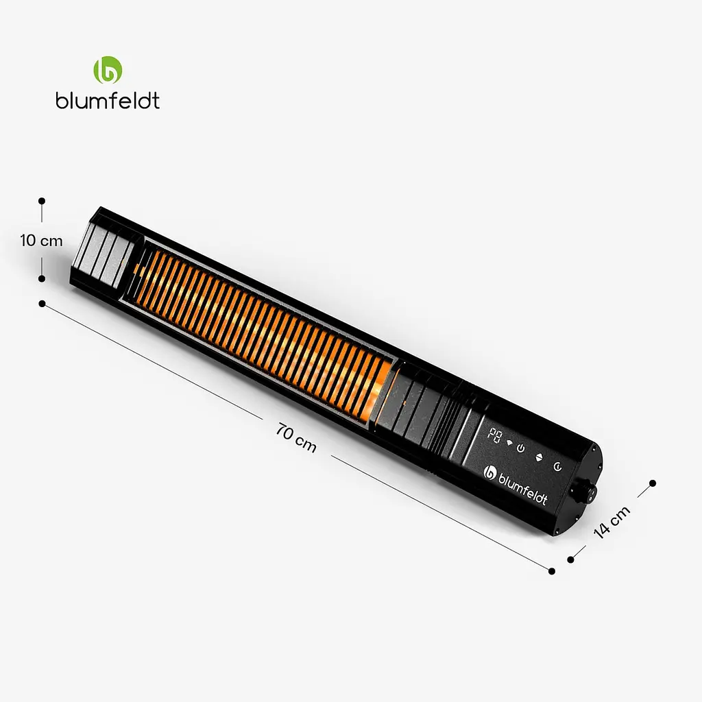 Інфрачервоний обігрівач Blumfeldt Gold Bar Slim (10046346) - фото 5