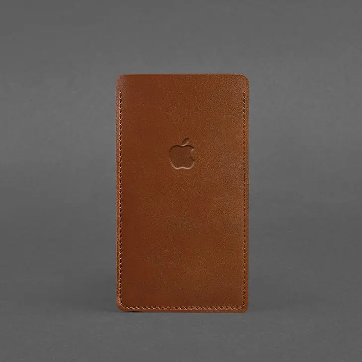 Кожаный чехол для iPhone 11 Светло-коричневый - фото 4