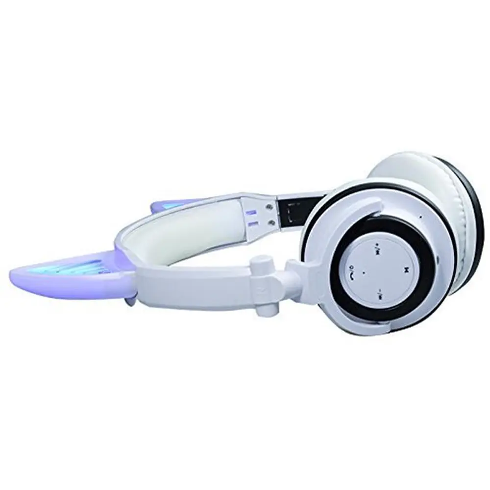 Бездротові навушники UFT Bluetooth M+ BL107 White з котячими вушками та підсвіткою - фото 5