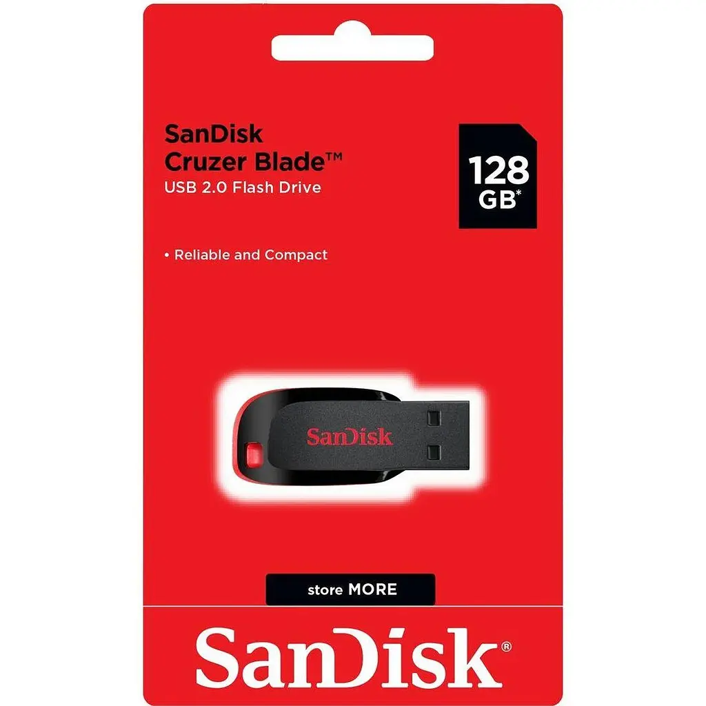 USB флеш-накопичувач SanDisk Cruzer Blade 128GB USB-A 2.0 (SDCZ50-128G-B35) [128357] - фото 7