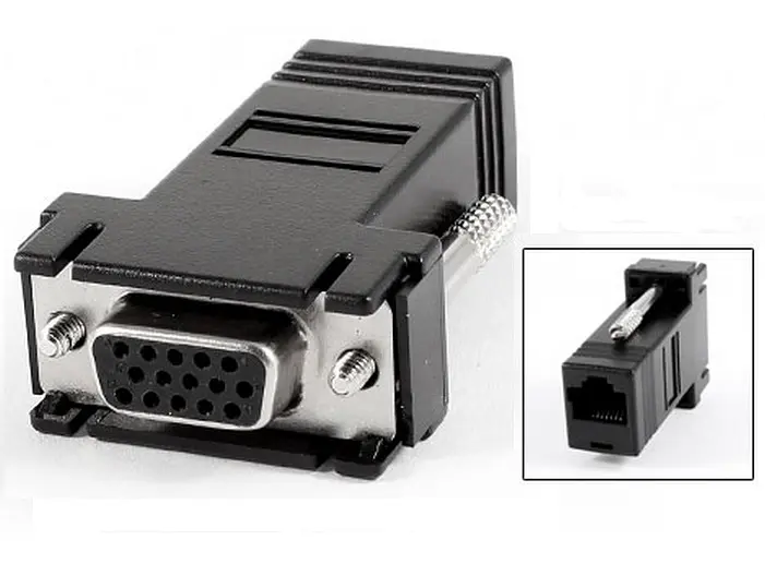 Перехідник VGA 15F --> RJ45 F (CAT5, CAT6) - фото 2
