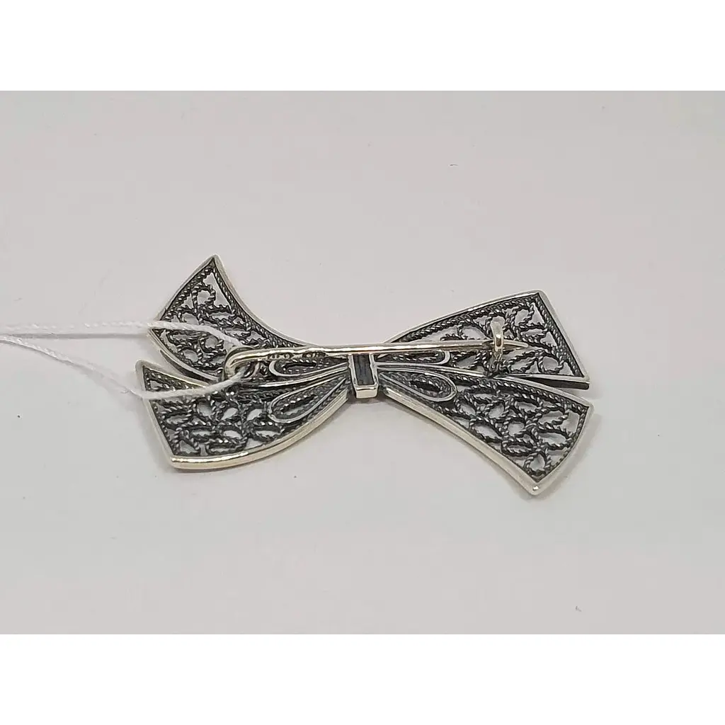 Срібна брошка Ірій Бантик. 9525Ч - фото 2