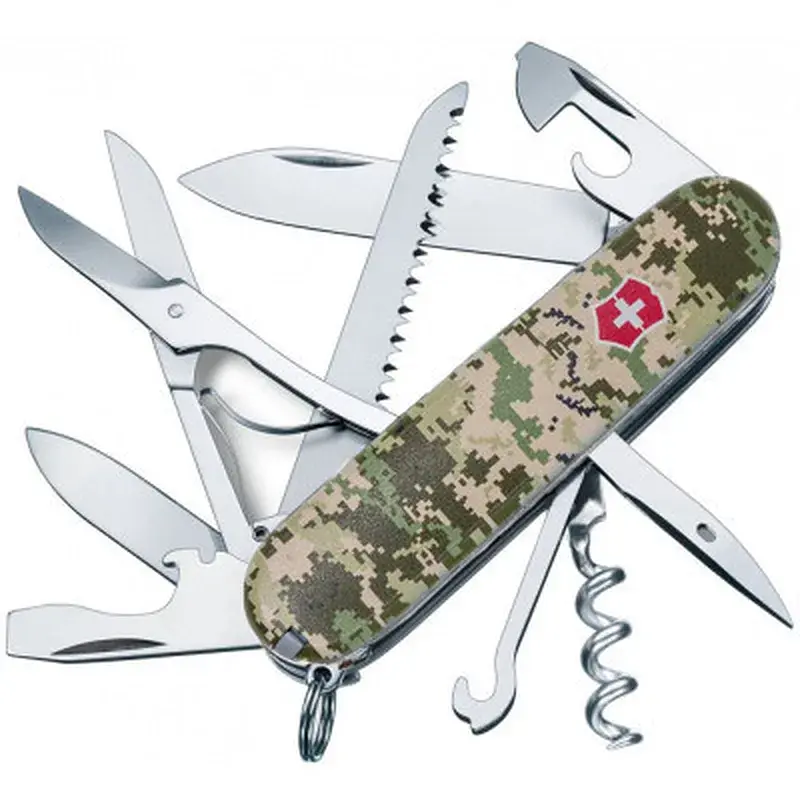 Ніж Victorinox Huntsman Army 91 мм Піксель + Лого (1.3713.3_W3941p) - фото 2