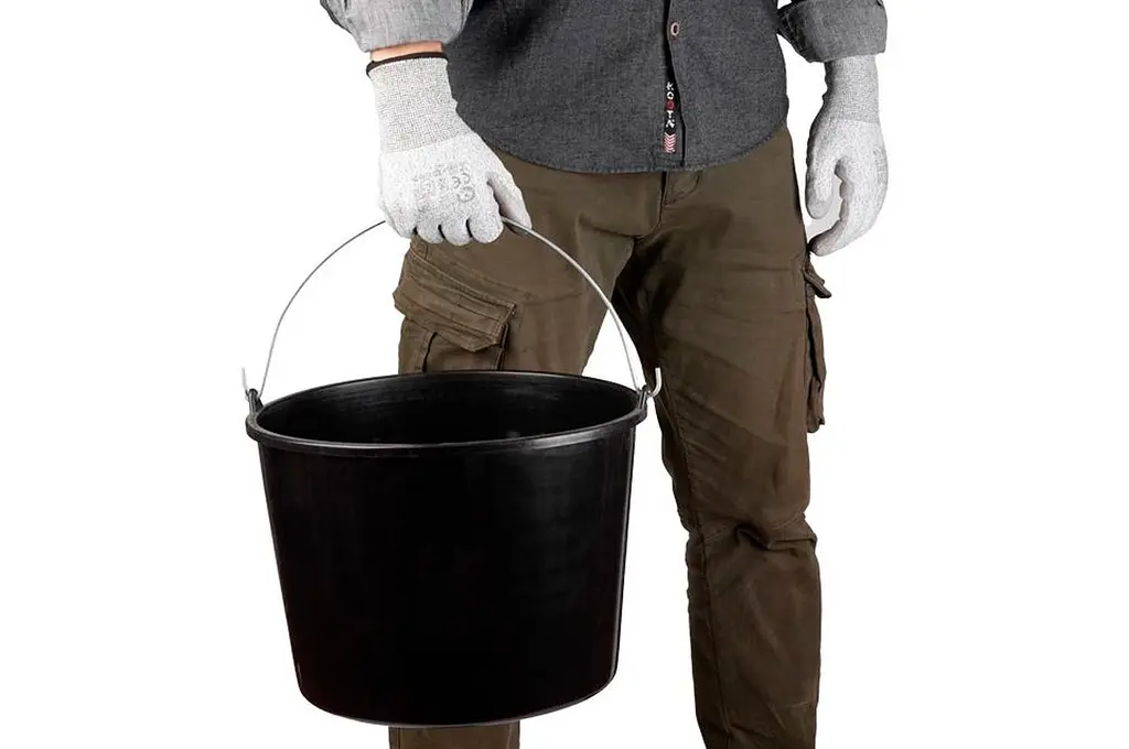 Ведро строительное Intertool 12 л пластик полипропилен ручка оцинкованная сталь KT-0032 - фото 4