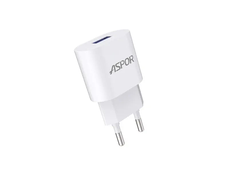 Мережевий зарядний пристрій Aspor A818 Plus (1USB/2.4 A) White - фото 4