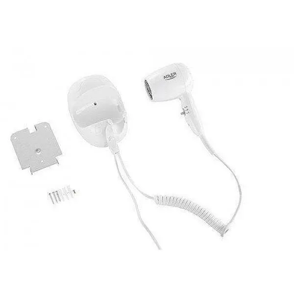 Фен Adler AD 2252 с креплением на стене 1600 Вт концентратор 2 скорости компактный 1 шт. белый (33705-IS) - фото 3