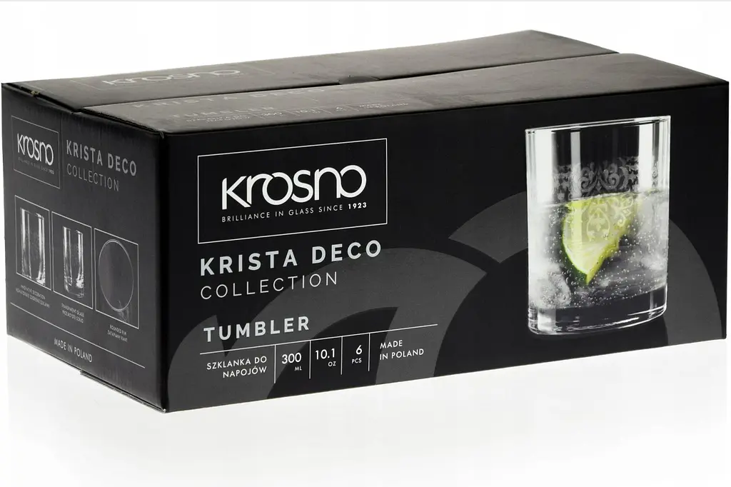 Набір низьких склянок Krosno Krista Deco скло 300 мл 6 шт. (786193) - фото 3