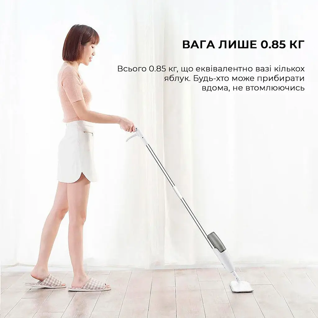 Підлогонатирач/Швабра з роспилювачем Deerma Spray Mop White TB500 - фото 12