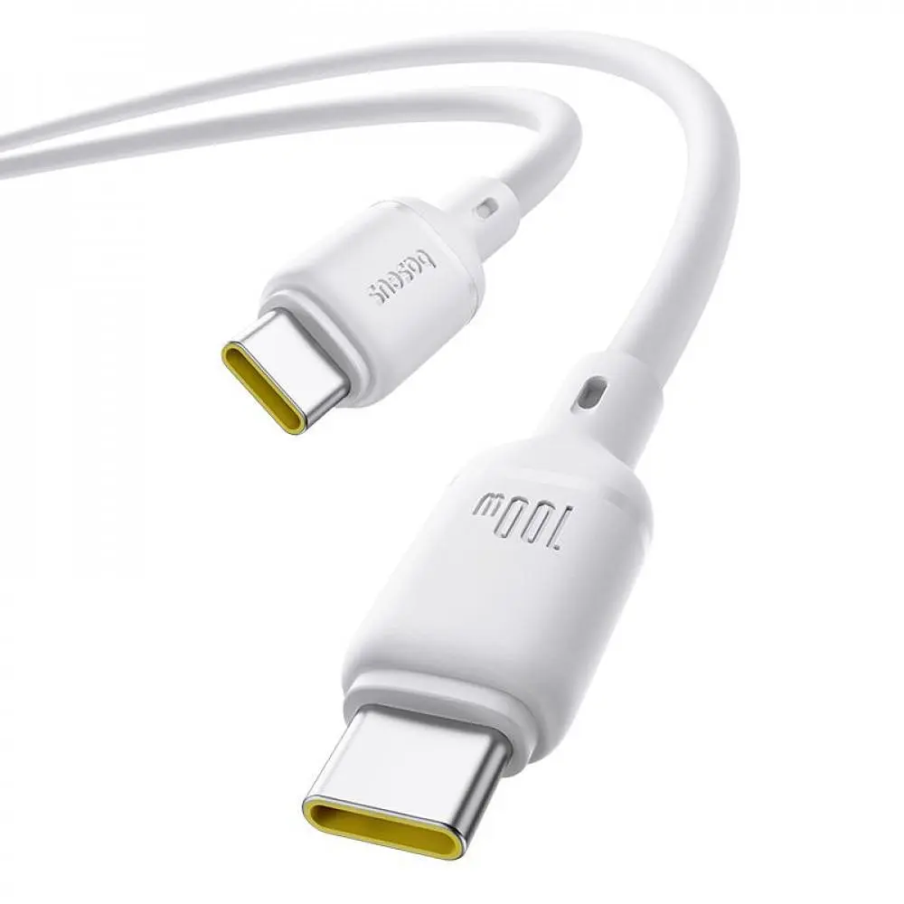 Кабель Baseus Silky Series Fast Charging Type-C to Type-C 100W (2m) white (P10377704213-01) - фото 4