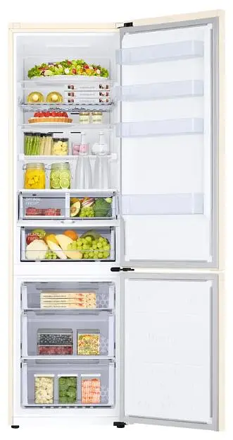 Холодильник двухкамерный Samsung RB-38C676EEL 203 см NF бежевый дисплей - фото 5