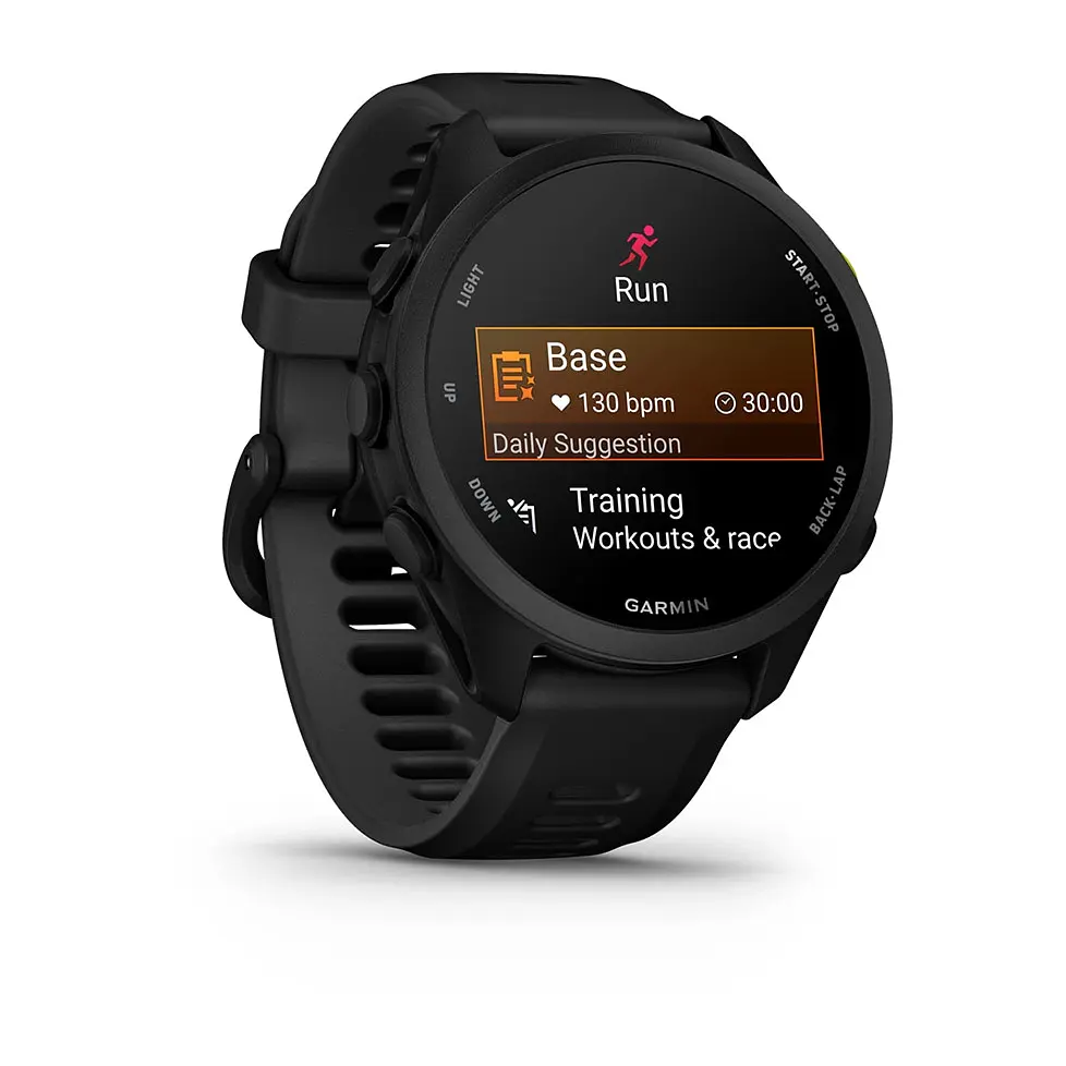 Смарт-годинник Garmin Forerunner 70 з чорним силіконовим ремінцем - фото 3