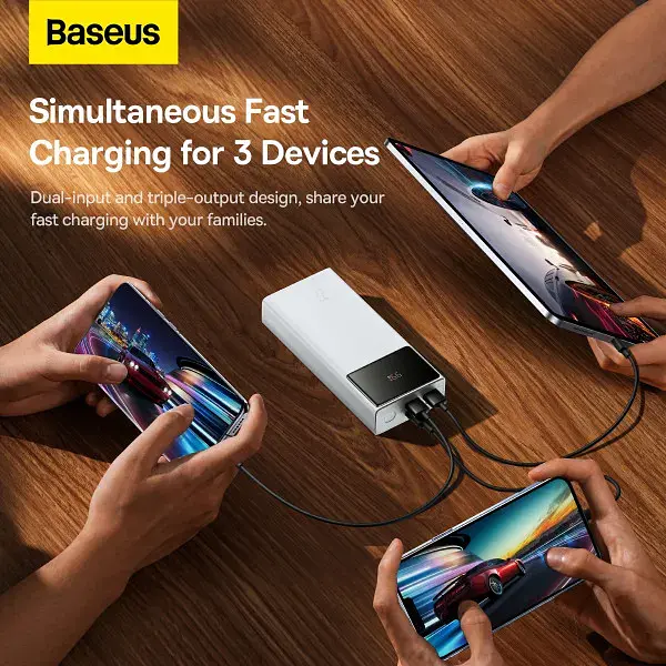 Зарядная батарея Baseus Star-Lord Digital Display 30000mAh Fast Charge 22.5W PPXJ080102 (Белый) - фото 2