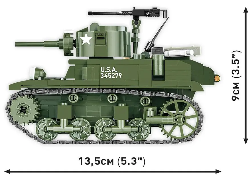 Конструктор детский танк M3 Stuart COBI 3129 - фото 7