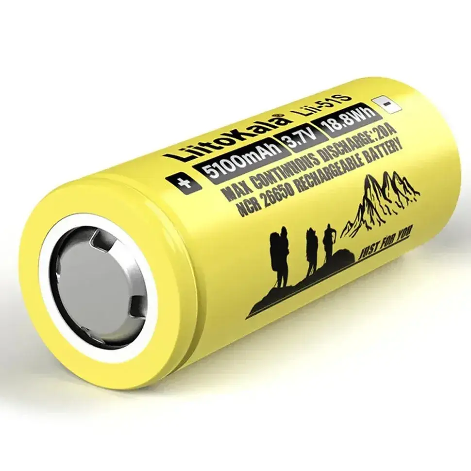Акумулятор Liitokala Lii-51S-PCB 5100 mAh 20A 26650 Li-ion - фото 4