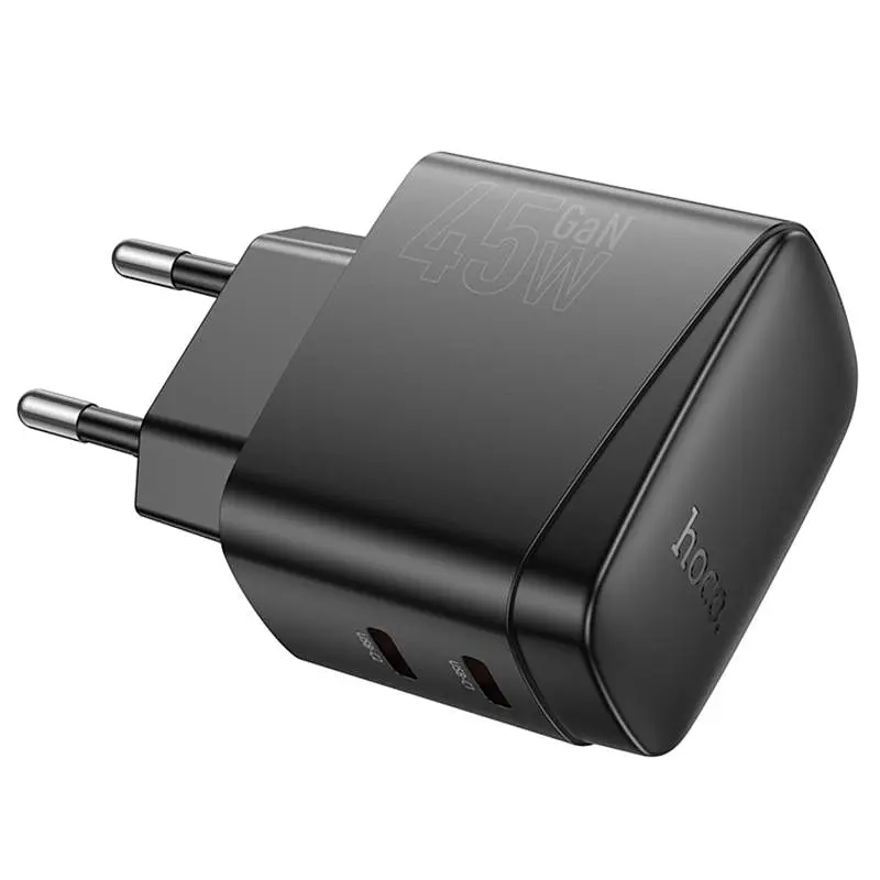 МЗП Hoco CS62A Bright PD45W (2USB-C) Black - фото 3