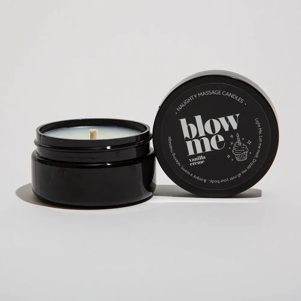 Масажна свічка міні з ароматом ванільного крему Blow me 50g - фото 2