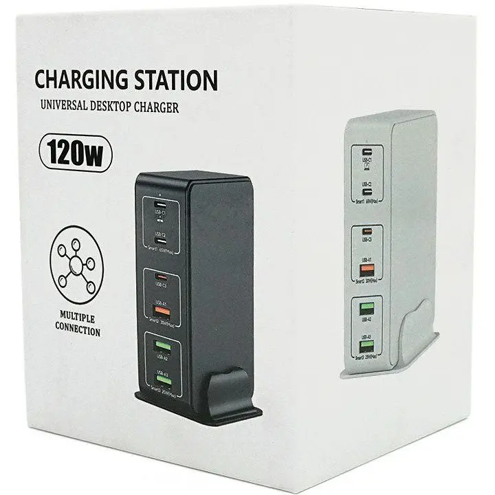 Зарядное устройство универсальное Voltronic fast charger USB QC3.0/PD/PPS 120W черное - фото 3