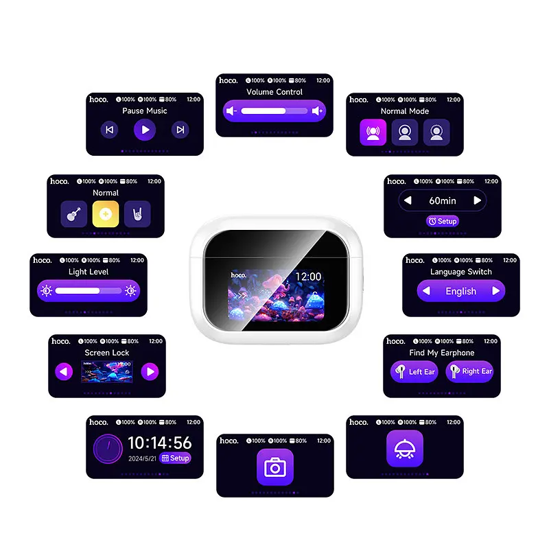 Беспроводные TWS наушники Hoco EW79 Bright with Touch Screen ANC - фото 7