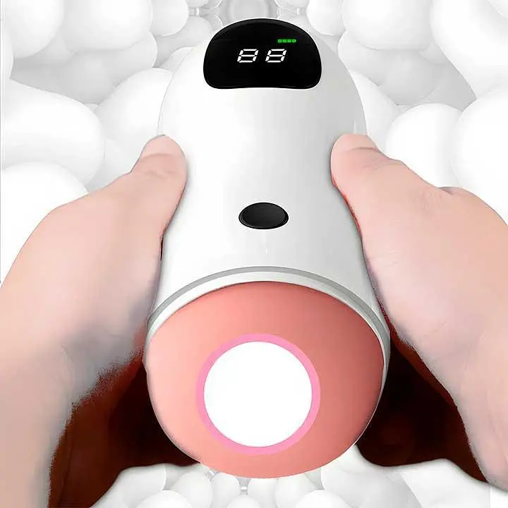 Автоматический мастурбатор вагина Sex Robot с дисплеем USB type-C белый - фото 6