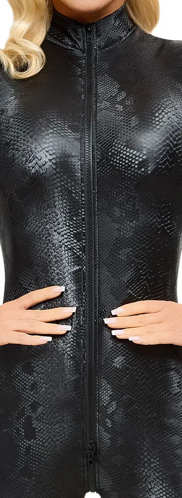 Комбінезон - Cottelli Collection Jumpsuit Snake Black L - фото 7