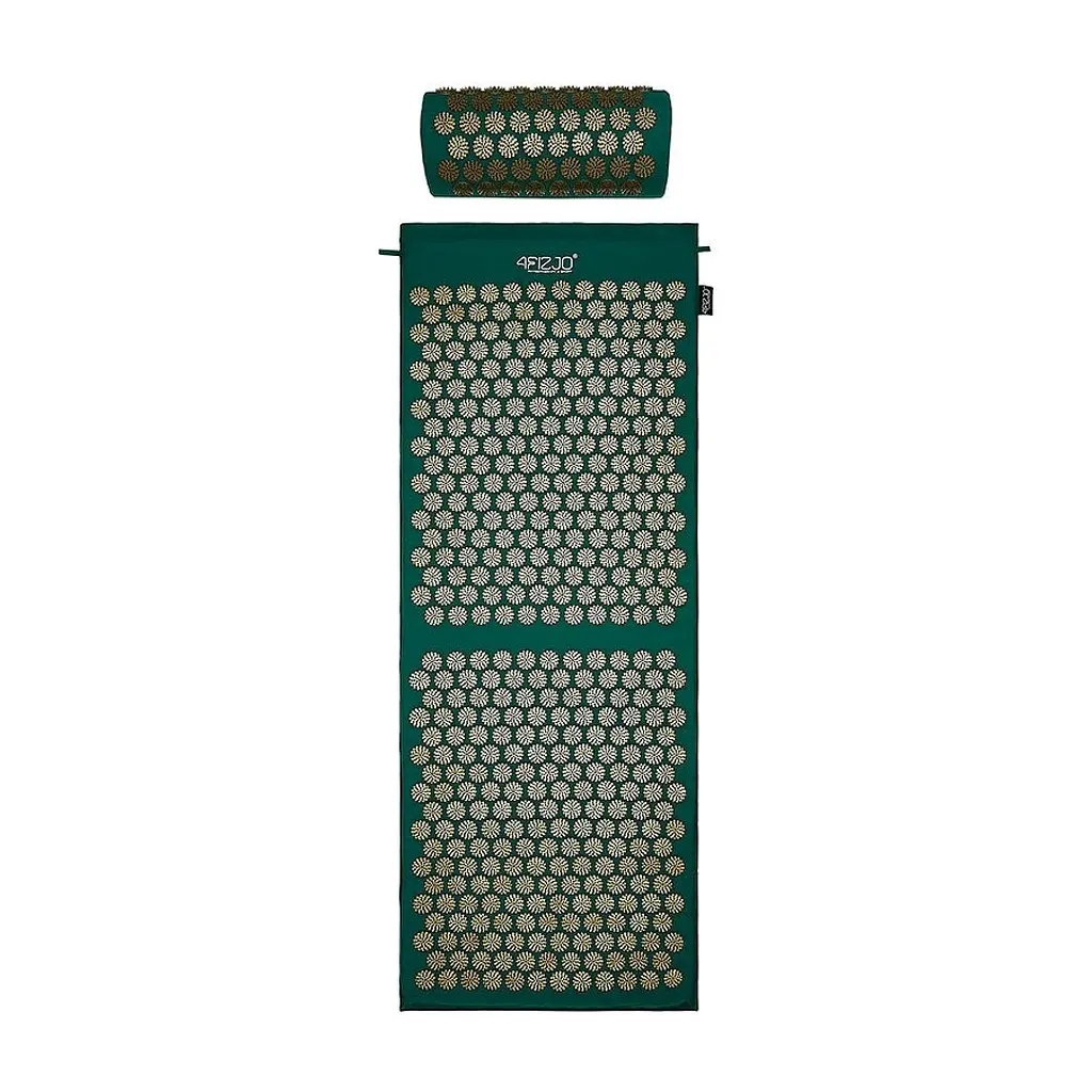 Килимок акупунктурний 4FIZJO Аплікатор Кузнєцова з валиком 128 x 48 см Navy Green/Gold 4FJ0289 (P-5907739313317) - фото 3