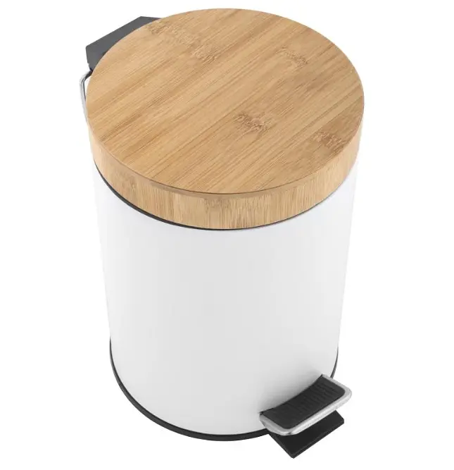 Кошик для сміття Yoka Bin White Bamboo 3л. для ванної кімнати CH.BIN-WHT, Білий - фото 4