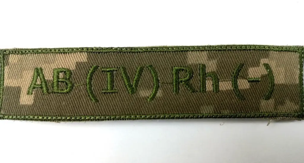 Шеврон ВСУ группа крови AB(IV) Rh(-) пиксель на липучке полиэстер Украина - фото 3