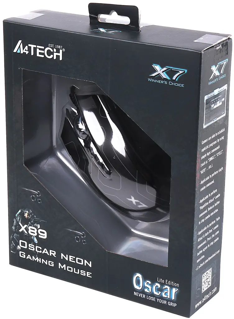 Мышь A4Tech X89 USB Black - фото 5