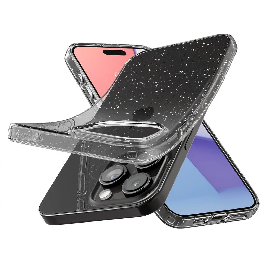 Чехол для мобильного телефона Spigen Apple iPhone 15 Pro Liquid Crystal Glitter Crystal Quartz (ACS06701) - фото 10