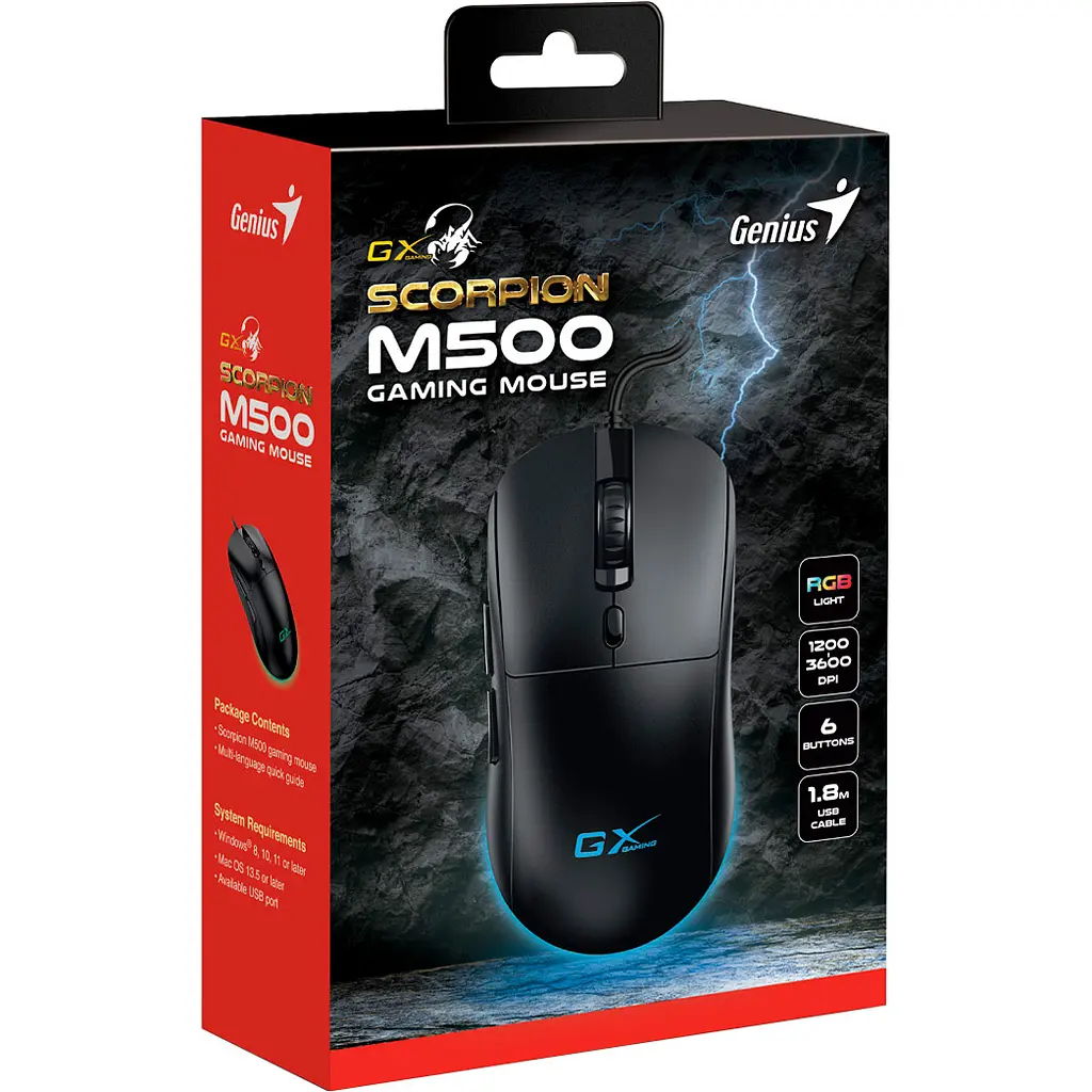 Мышь Genius Scorpion M500 Black [31040011400] [113012] - фото 4