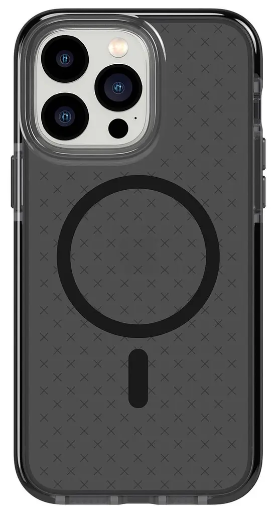 Оригінальний протиударний чохол Tech21 Evo Check MagSafe для iPhone 14 Pro Max Smokey Black (T21-9857)