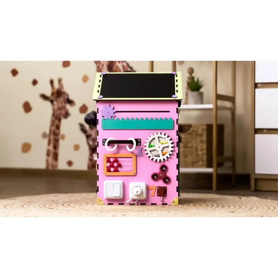 Развивающая игрушка Бизикуб Дом TG200111 розовый, 55х30х30 см - фото 6