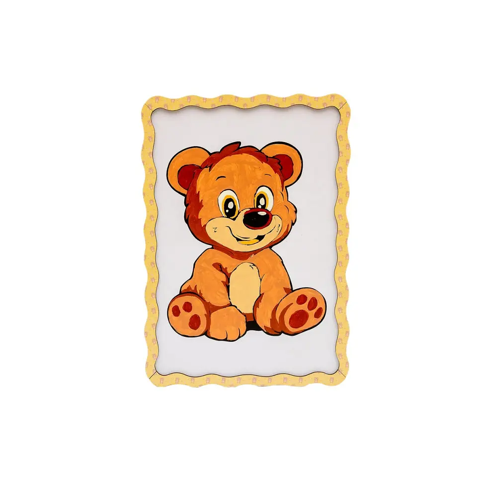 Картина по номерах Ведмедик Puz-22942 формат А4 пензлик, фарби, кріплення для стіни - фото 3