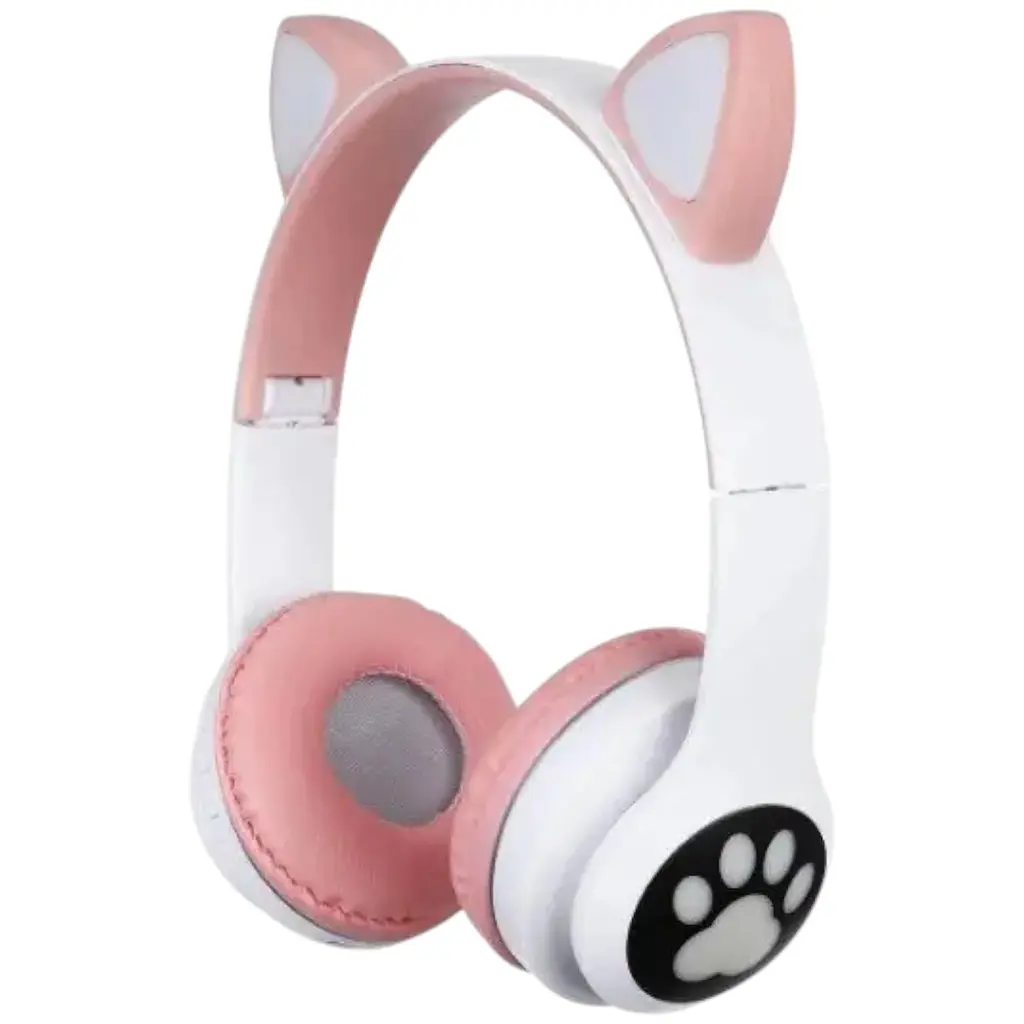 Беспроводные детские наушники Cat Ear VZV-23M Bluetooth с кошачьими ушками розовые - фото 2