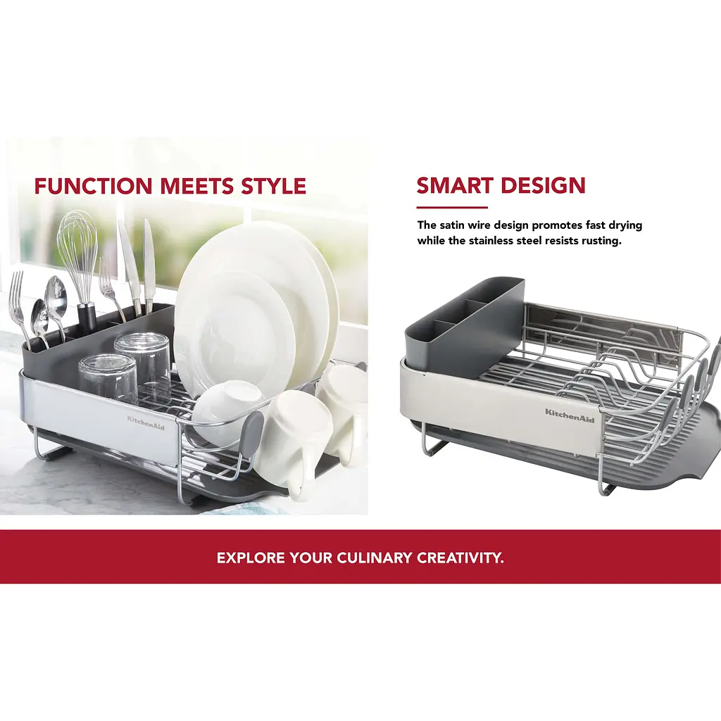 Подставка для сушки посуды KitchenAid Sinkware серая (KEG895BXCGA) - фото 13