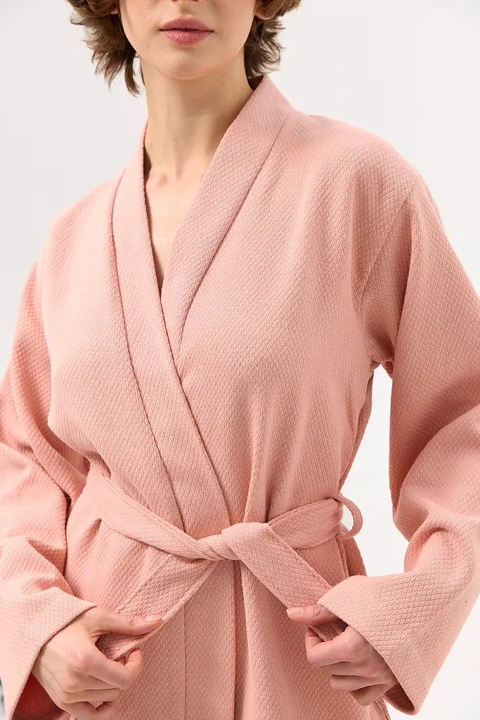 Халат-кимоно Lotus Home - Samma пудра L/XL - фото 4