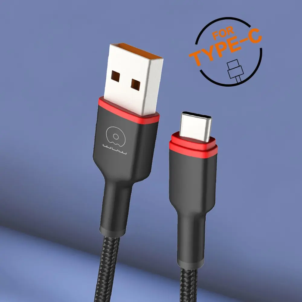 Кабель WUW-X203 USB Type-C 2,4A 1m чорний - фото 3