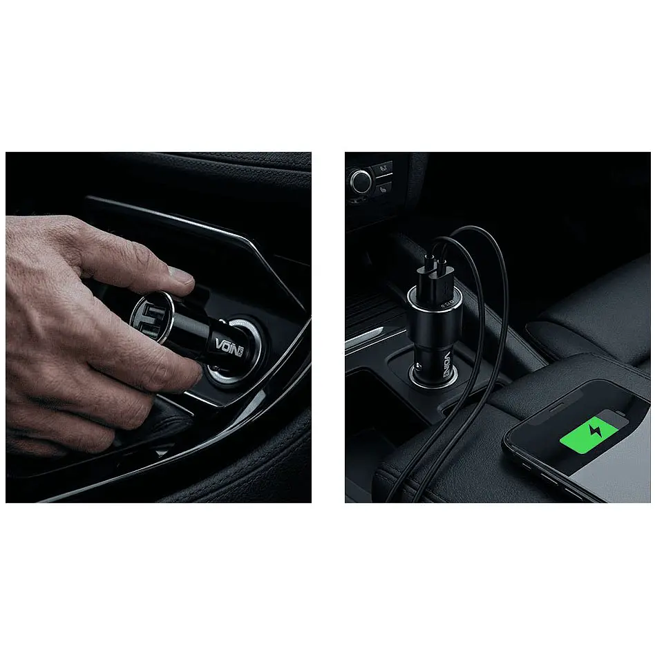 Автомобільний зарядний пристрій Voin 2USB QC3.0 (C-30207Q) - фото 4