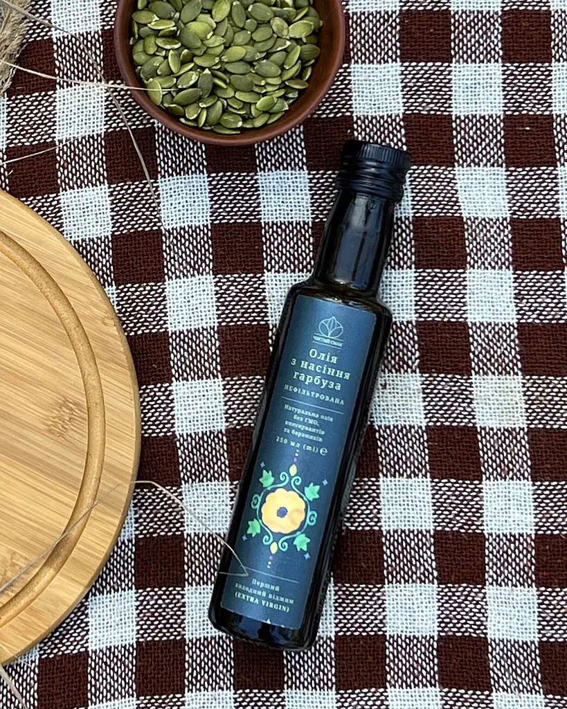 Олія холодного віджиму (Extra Virgin) з насіння гарбуза Чистий Смак 250 мл - фото 6