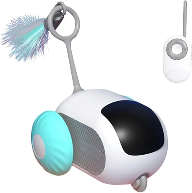 Многофункциональная интерактивная игрушка для кошек мышь на радиоуправлении, бегущая игрушка на аккумуляторе - фото 2