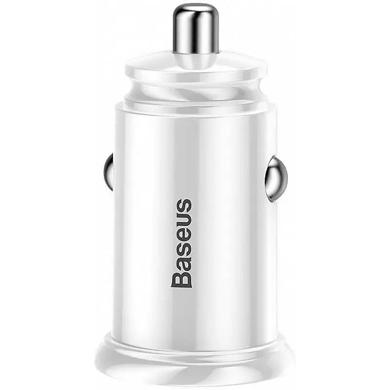 Автомобільний зарядний пристрій Baseus Circular Plastic 1USB 1Type-C QC 4.0+PD3.0 30W 5A CCALL-YS02 White - фото 3