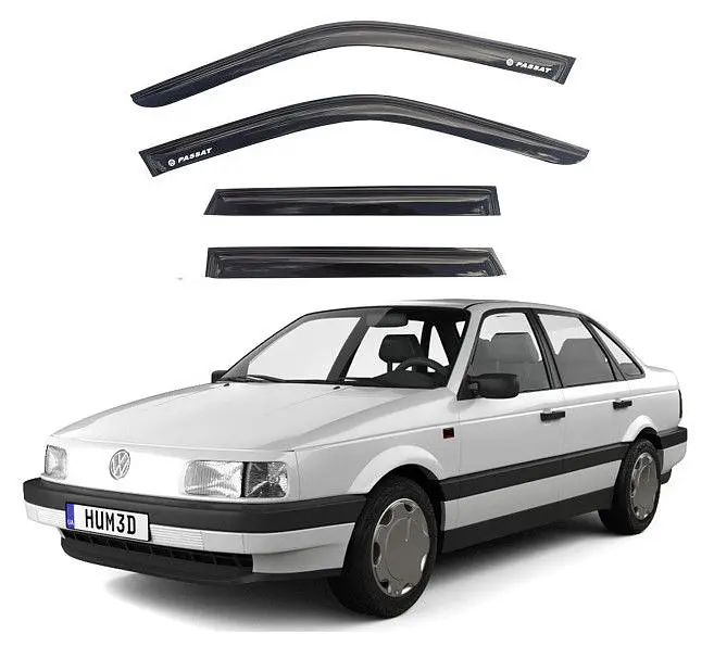 Дефлектори вікон вітровики Volkswagen Passat B3 / B4 Седан 1988-1997 Скотч 3M Voron Glass