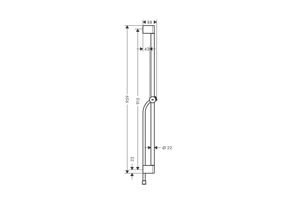 Душова штанга Hansgrohe Pulsify S 90 см зі шлангом 160 см matt white 24401700 - фото 2