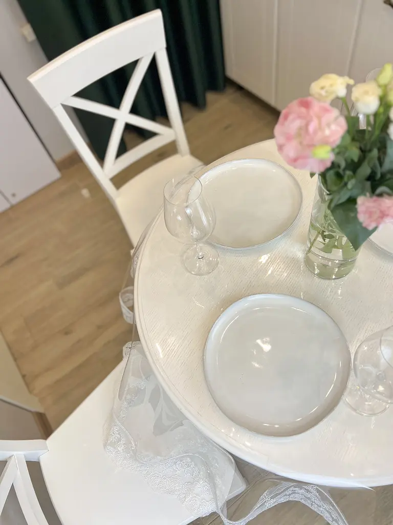 Силиконовая скатерть с молочным кружевом Блюмарин 15 см 160х150 см - фото 4