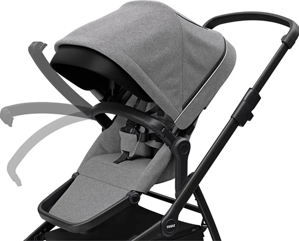 Детская коляска Thule Sleek Black/Grey Melange [11000021] [107638] - фото 7