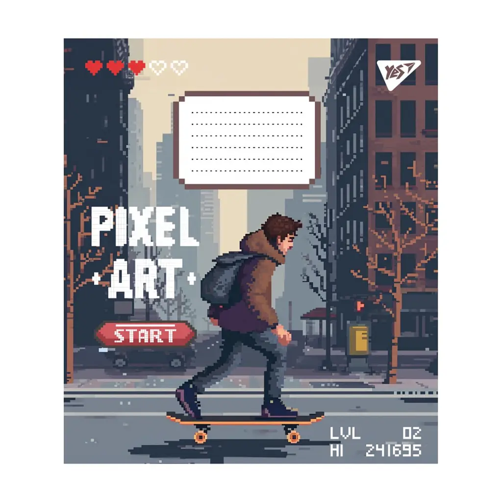 Зошит Yes Pixel art 12 аркушів лінія (767228), в асортименті - фото 2